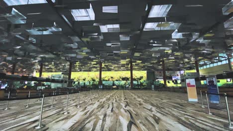 Contemporary-Interior-Ceiling-At-The-Terminal-3-Of-The-Changi-Airport-In-Singapore---wide-shot