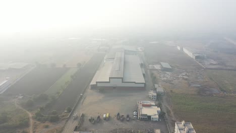 Aerial-drone-view-A-large-paper-mill-company-is-visible-there