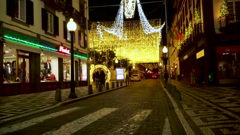 4k-Weihnachtsdekorationen-Auf-Der-Insel-Funchal-Madeira