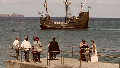 Festival-Medieval-Que-Celebra-Los-600-Años-Del-Descubrimiento-De-Las-Islas-De-Madeira,-Portugal.