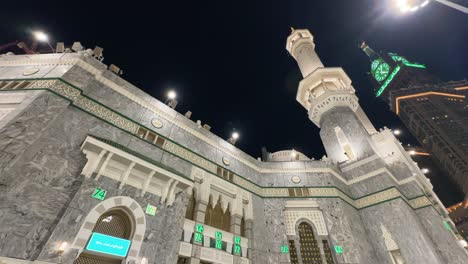 An-outside-view-of-one-of-the-gates-at-Masjid-Al-Haram-in-Mecca,-Saudi-Arabia