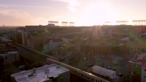 Luftaufnahmen-Von-Wrigley-Field-Im-Sommer