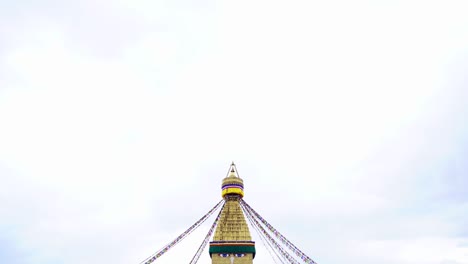 Vista-Panorámica-De-La-Estupa-Baudhanasth-En-Katmandú,-Nepal