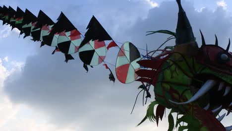 kite-competition-on-the-sky,-Blora,-central-java,-Indonesia,-September-6,-2020