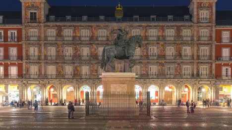 Timelpase-Von-Plaza-Mayor-In-Madrid,-Spanien