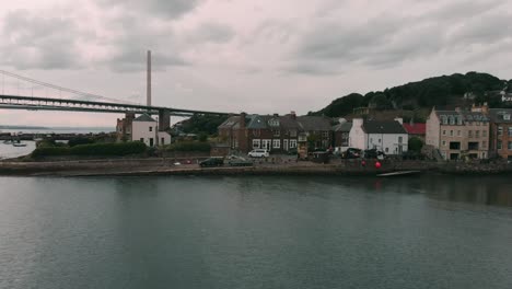 Vista-Panorámica-Del-Norte-De-Quennsferry,-Escocia