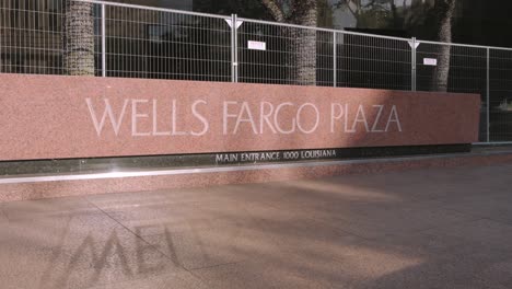 Sign-of-the-Wells-Fargo-Plaza-in-downtown-Houston