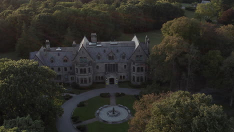 Beautiful-Sunset-over-Mansion-in-Rural-area