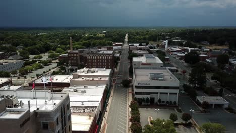 Aerial-push-in-over-Labcorp-Building,-Burlington-NC