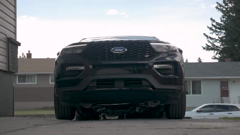 A-new-2020-Ford-Explorer-ST-seen-pulling-out-of-a-driveway-in-a-rural-neighborhood