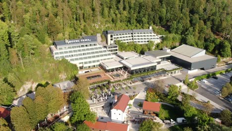 A-drone-shot-of-the-Postojna-cave-complex