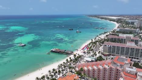 Palm-Beach-At-Oranjestad-In-Caribbean-Netherlands-Aruba