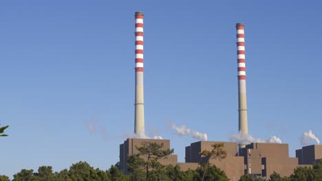 Sines-power-station-central-on-a-sunny-day,-in-Portugal