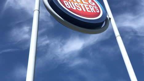 Slow-motion---Excited-seeing-the-bright-colored-sign-of-Dave-and-Buster's-arcade