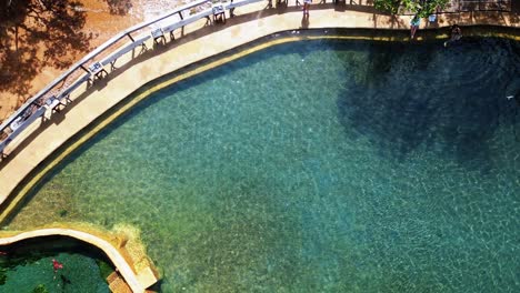 Drone-Ascend-Of-A-Relaxing-Time-In-Maquinit-Hot-Spring-Pool