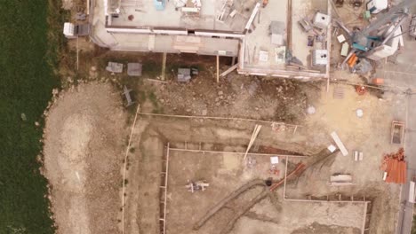 Flying-over-a-construction-site-with-a-drone