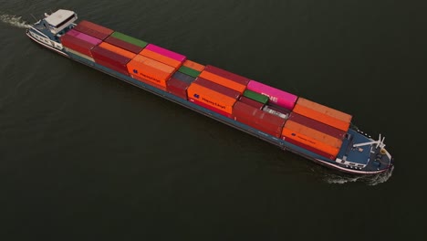 Supply,-storage,-steel-containers,-river-transportation,-vessel-sailing