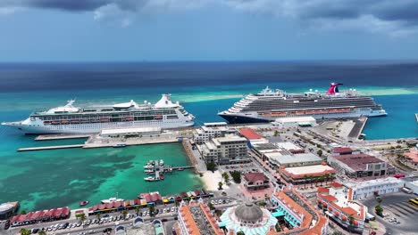 Puerto-De-Aruba-En-Oranjestad-En-El-Caribe,-Países-Bajos,-Aruba