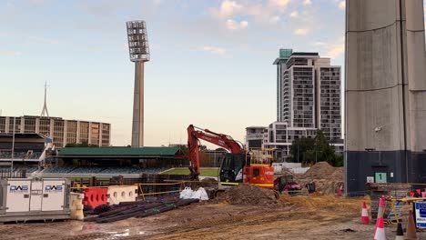 Waca-Cricketplatz-Verbesserung-Baustelle-Grabmaschinen