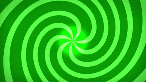 Spiral-twirling-2D-shape-line-animation-optical-illusion-hypnotic-Kaleidoscope-circular-motion-graphics-visual-effect-gradient-background-colour-lime-green