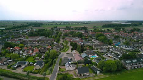 Flying-over-the-village-of-Piershil-in-the-Netherlands