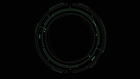 HUD-Kreise-Rotieren.-Ring-Auf-Schwarzem-Hintergrund