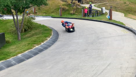 Skyline-gondola-and-luge-racing-cart-activity-park-near-Queenstown,-New-Zealand