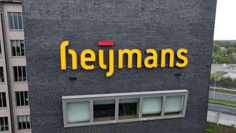 Heijmans-construction-company-logo-at-headquarters-in-Rosmalen