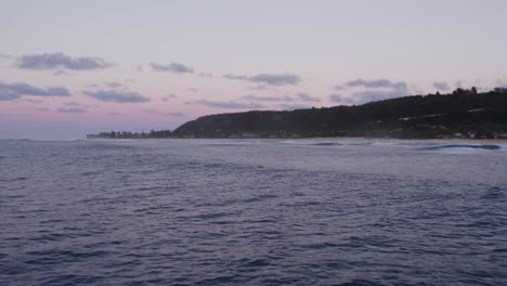 Experience-the-serene-beauty-of-dusk-at-the-North-Shore,-Oahu