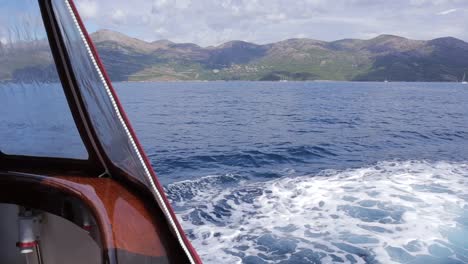 View-through-the-window-of-the-boat-in-Croatia