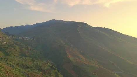 Aerial-rural-landscape-in-sunrise-time