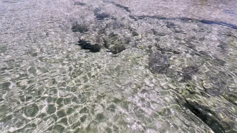 Clean-blue-flag-beaches-of-Halkidiki-Peninsula,-Greece