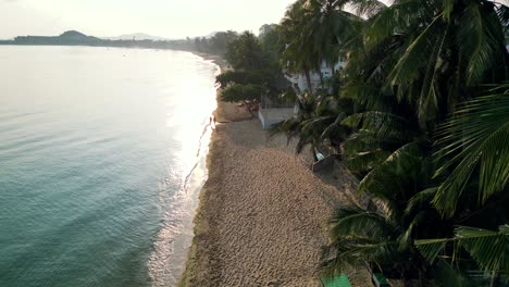 Aerial-view-of-Maenam-Beach,-Koh-Samui