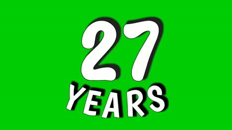 27-years-digit-animation-motion-graphics-on-green-screen