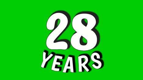 28-years-digit-animation-motion-graphics-on-green-screen