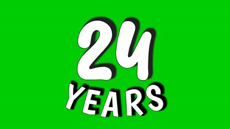 24-years-digit-animation-motion-graphics-on-green-screen