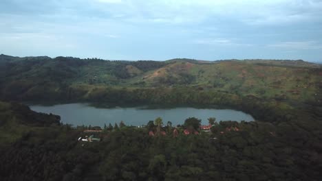 Stunning-Crater-Lakes-Around-Fort-Portal-In-Ndali-Lodge,-Western-Uganda,-Africa