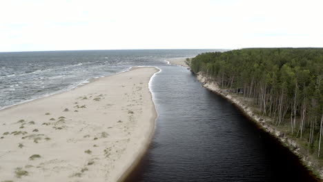 Following-the-river-till-in-enter-sea---desaturated-and-epic-video