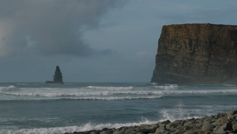 Slow-motion-shot-of-the-ocean-on-the-Atlantic-coast-in-Portugal