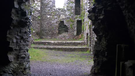 The-Remains-Of-The-Historic-Structures-On-The-Hill-of-Slane,-County-Meath,-Ireland