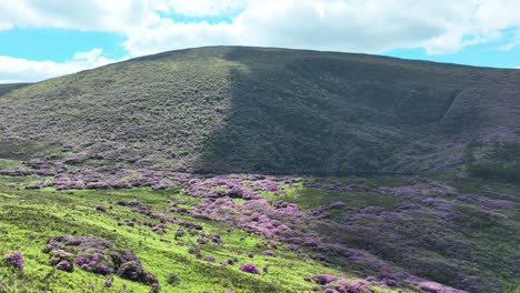 Irlanda-Lugares-épicos-Sombra-De-Nubes-Rodando-Sobre-El-Lado-De-La-Montaña-Espectacular-Paisaje-Y-Colores-En-Un-Día-De-Verano