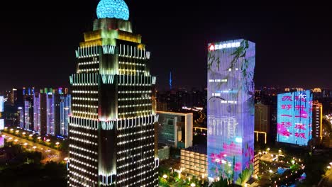 Iluminación-Del-Centro-Chino-Por-La-Noche