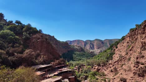 Trockenes-Tal-In-Nordafrika,-Marokko-Tonschlamm-Landschaft-Natur