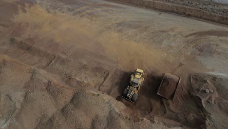 Excavator-filling-up-truck-in-nickel-mine-site