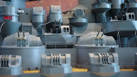 Panning-over-Imperial-Japanese-Battleship-Yamato,-Largest-ever-constructed