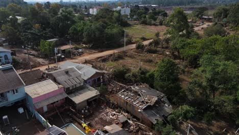 South-Brazil-Floods-2024---Upwards-Drone-shot-of-Taquari-River-and-aftermath-of-floods-in-Cruzeiro-do-Sul-City---Rio-Grande-do-Sul