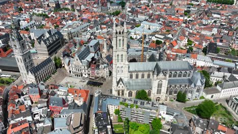 Saint-Bavo's-Cathedral,-East-Flanders,-Ghent,-Flemish-Region,-Belgium,-June-2022