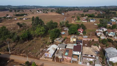 South-Brazil-Floods-2024---Flyby-Drone-shot-of-aftermath-of-floods-in-Cruzeiro-do-Sul-City---Rio-Grande-do-Sul