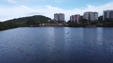 Lake-at-El-Morro-Lagoon-with-luxury-residence-houses-in-Venezuela