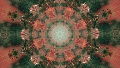 Trees-and-houses-kaleidoscope-bird-eye-closeup-view-drone